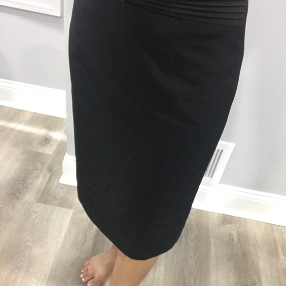 Calvin Klein Buckled Sheath Black Midi Dress - Picture 12 of 17